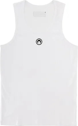 Marine Serre Tank Top A Costine Con Logo Moon