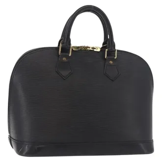 Louis Vuitton Alma Epi Leather Black Leather Handbag (Pre-Owned)