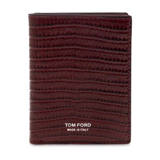 Tom Ford Leather Wallet - male - Tom Ford - Wallets & Cardholders - Red - ONE SIZE - Accessories