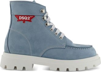 Dsquared2 Denim combat boots with logo