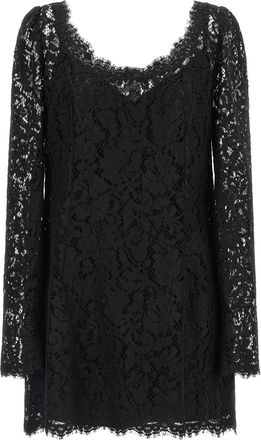 Dolce & Gabbana Black Cotton Short Womens Dress