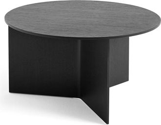 HAY Slit Table Round XL, Ø 65 x H 35,5 cm, Eiche schwarz