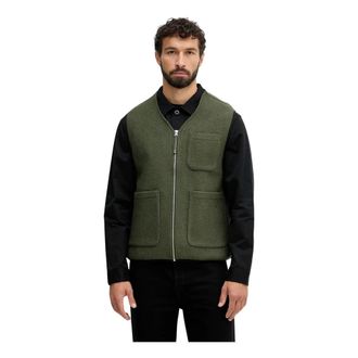 Benetton Heren, Jassen, Groen, Maat: S Wol