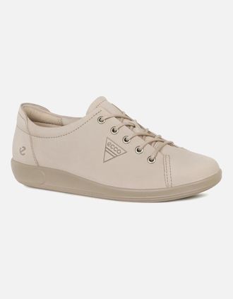 Ecco Ecco Womens Soft 2 Lace Womens Trainers - Pure Cashmere - Size: 3.5