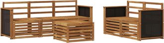 vidaXL Conjunto De Sof&aacute;s De Exterior 6 Uds. Natural Vidaxl