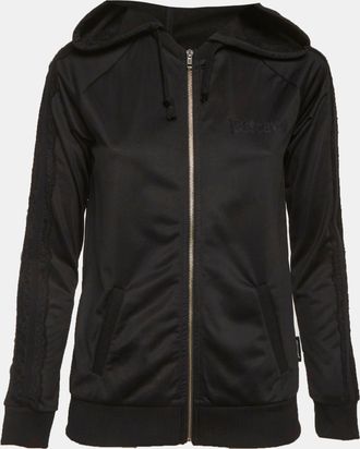 Just Cavalli Black Jersey Zip-Up Jacket