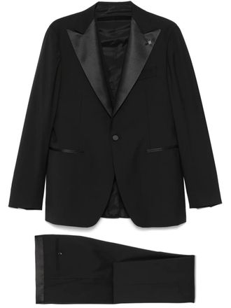 Tagliatore virgin wool suit - Black