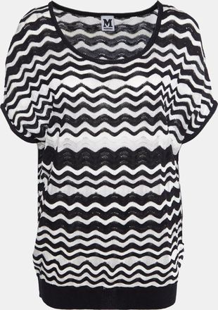 M Missoni Monochrome Patterned Knit Top