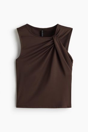 H&M Tanktop mit Twistdetail - Brown
