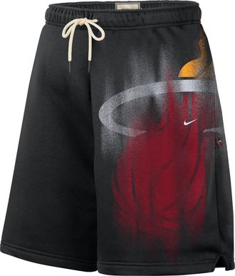 Nike Mens Miami Heat Standard Issue Fleece Basketball Shorts in Black | IQ1505-010