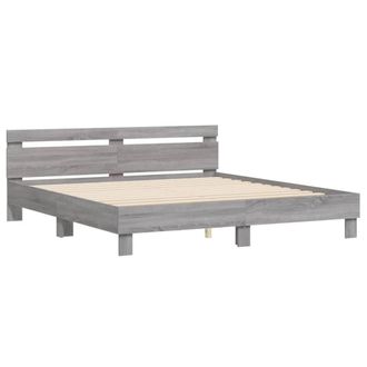 Berkfield Home Durable Bed Frame without Mattress Grey Sonoma 180x200 cm Super King