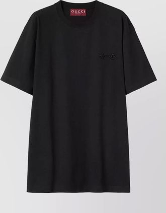 Gucci cotton jersey beaded logo regular-fit t-shirt