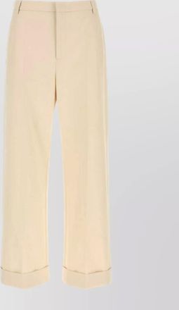 Valentino Garavani cotton trousers with cuffed hem and pockets