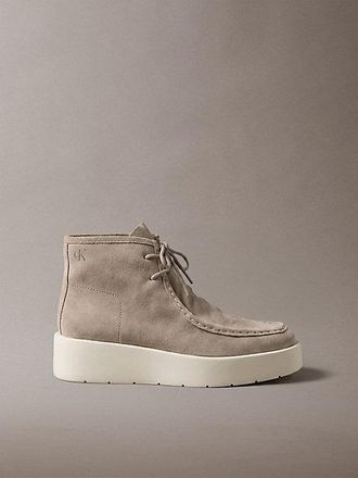 Calvin Klein Botas Desert De Ante Con Plataforma