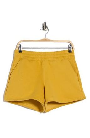 90 Degree by Reflex Varsity Vault Fleece Shorts in Mustard at Nordstrom Rack, Size X-Large