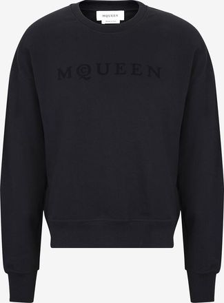Alexander McQueen Geflocktes Rundhals-Sweatshirt McQUEEN