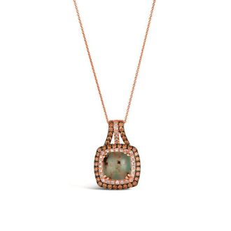 Le Vian Ladies Aquaprase Necklaces set in 14K Strawberry Gold