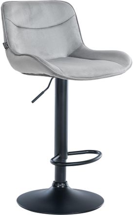 Clp Taburete De Bar Vonore En Terciopelo Gris Negro
