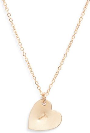 Set & Stones Sophia Initial Heart Pendant Necklace in Gold /T at Nordstrom