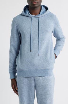 Daniel Buchler Pinstripe Pajama Hoodie in Blue Stripe at Nordstrom Rack, Size Xx-Large