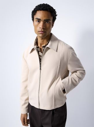 Imperial Mens Frayed detail cream jacket