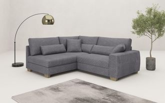 Mr. Couch Ecksofa »Hilla L-Form« Mit Federkern, wahlweise mit Bettfunktion und Taschenfederkern