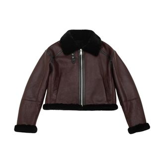 Just things we like Faux Fur & Shearling Jackets, female, Red, M, AKI Lambskin Shearling Jacket