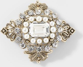 Le 31 Mens Opulent stone and pearl brooch