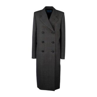 Prada Cappotti - female - Prada - Double-Breasted Coats - Blue - M - Coats