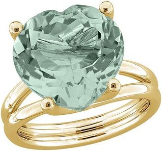 Rina Limor Gold-Plated Silver 10.00 Ct. Tw. Green Quartz Ring