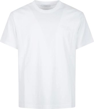 Givenchy T-Shirts, male, White, Size: S Cotton T-shirt with Grosgrain Patch