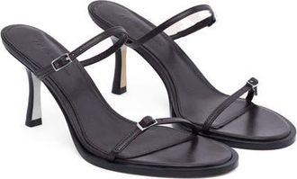 Mango Buckle Strap Sandal in Chocolate at Nordstrom, Size 9.5Us