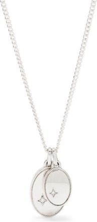 M by Maor Sterling Silver Gudo Diamond Necklace - Mens - Sterling Silver/White Diamond