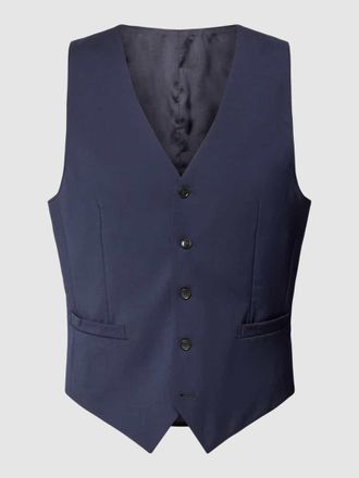 Tiger Of Sweden Regular Fit Weste mit Leinen-Anteil Modell Wayde in Royal, Gr&ouml;&szlig;e 44