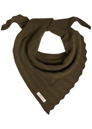 Jacquemus Le Chale Chevron Herringbone Wool and Cashmere-blend Scarf - Khaki - One Size