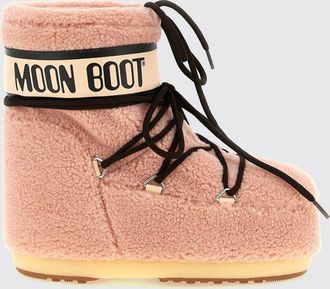 Moon Boot Stivaletti da neve Icon in shearling con caratteristici lacci
