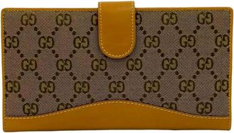 Gucci Pre-owned Wallets, female, Brown, Size: ONE SIZE Pre-owned Textile Wallet