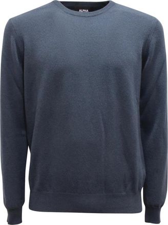 Alpha Studio Vintage Kasjmier Trui - Heren - Cashmere truien - Blauw - M - Kasjmier - Truien & Vesten