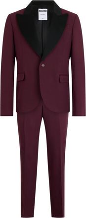 Moschino Single-breasted Suit Set - Heren - Business pakken - Rood - L - Wol - Kostuums