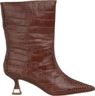 Alma En Pena Metallic hoge enkellaars - Dames - Laarzen met Hak - Bruin - 37 EU - Schoenen