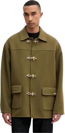 Dr&ocirc;le de Monsieur Single-Breasted Coats - Heren - Mantel - Groen - XL - Jassen