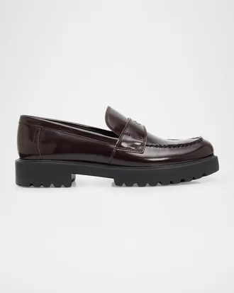 Tory Burch Classic Leather Lug-Sole Loafers