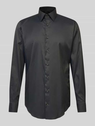 HUGO BOSS Regular Fit Businesshemd mit extra langem Arm Modell JOE in Black, Größe 40L