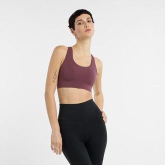 New Balance Women NB Define Train Bra in Purple Poly Knit, size X-Small