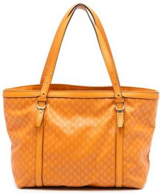 Gucci Pre-owned Leather totes - Dames - Vintage Shopper - Oranje - ONE Size - Vintage