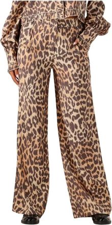 Harper & Yve Oranje Holly-pa Broek voor Stijlvolle Herfst en Winter - Dames - Wijde Broeken - Bruin - XS - Polyester - Broeken