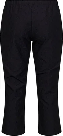Gucci Womens Capri Pants Gg Jacquard Black Polyamide Trousers