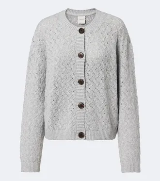 Varley Hossler pointelle cotton-blend cardigan