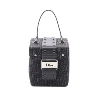 Dior Pre-owned Street Chic Trotter Canvas Leather Handbag - Dames - Pre-owned - Zwart - Maat: ONE Size Leer