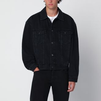 Saint Laurent Giacca nera slavata in denim